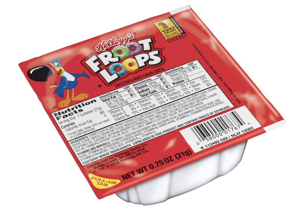 Kellogg's Froot Loops, Breakfast Cereal, Original, .75oz (96 Count)